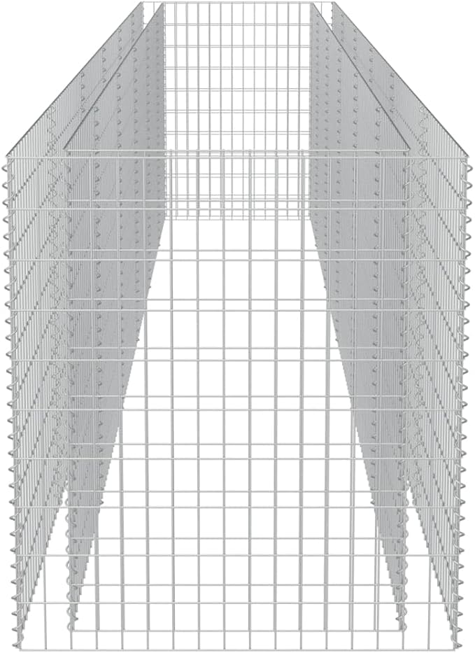 Galvanized Steel Gabion Raised Bed - 212.6x35.4x39.4 Metal Outdoor Planter for Large Gardening Flower and Vegetable Plant Beds