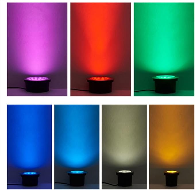 LED Landscape Light - Outdoor Buried Lights 220V Recessed LED Spotlights IP67 Outdoor Waterproof Embedded Underground Spotlights Ground Garden Courtyard Lights(White3W)