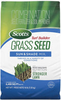 Scotts Turf Builder Grass Seed Sun and Shade Mix with Fertilizer and Soil Improver Thrives in Many Conditions 16 lbs.