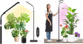 Grow Lights for Indoor Plants Full Spectrum with High Aluminum Stand31.5-63in Height AdjustablecAuto Timer Flexible Gooseneck10-Level Dimmable Floor Lamp for Small Tall Large Plant Growth