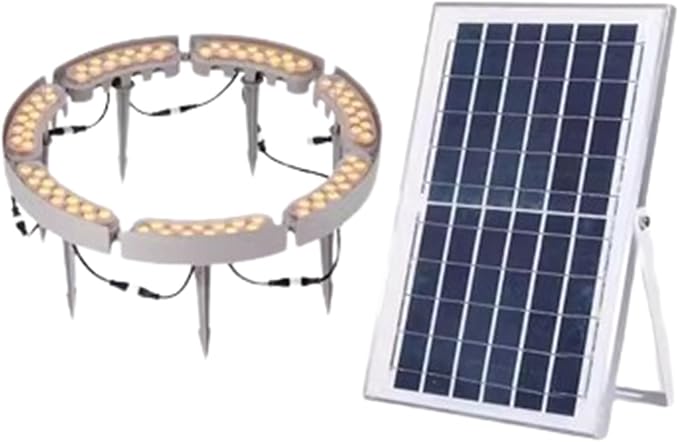 LED Solar Garden Lights 12W Aluminum Landscape Spotlights for Big Tree Lawn Solar Lights Weatherproof(White LightPack of 7)