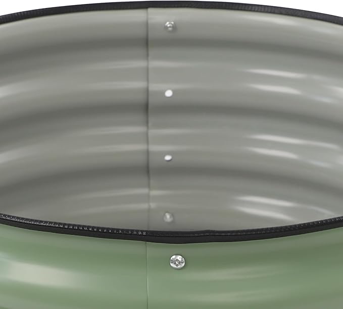 Galvanized Raised Garden Bed Kit 23.62×11.02in Planter Raised Garden Boxes Outdoor Oval Large Metal Raised Garden Beds for Vegetables Fruits Flowers Beds Outdoor