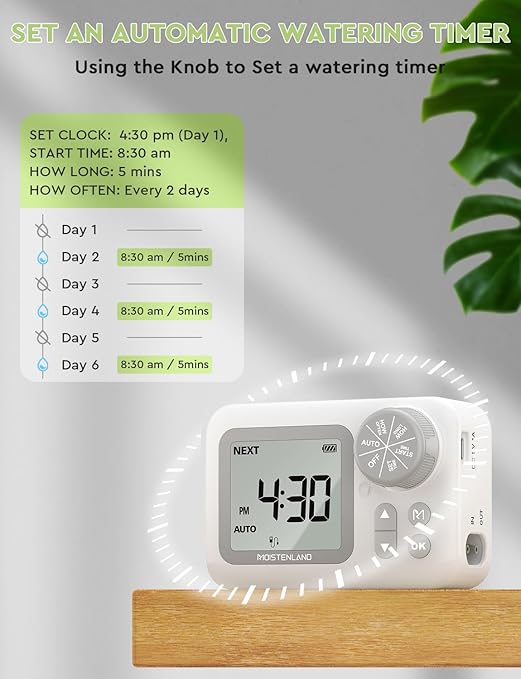 Automatic Watering System 15 Potted Indoor Houseplants Support Plant Waterer Vacation Plant Watering Devices with Digital Programmable Water Timer