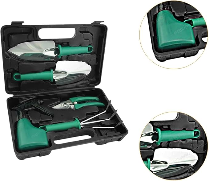 Garden Tools Set Gardening Hand Tools Ergonomic Handle Shovels Yard with Storage Tote Bag Utility Tools for Lawn Agricultural 5Pcs 29x19x7cm(5pcs 29x19x7cm)