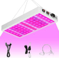 LED Grow Light 500W Equivalent Plant Lamp Veg/Bloom 2Modes Dimming Full Spectrum Panel Lights IP65 Waterproof Red Blue Greenhouse Hydroponic 110V Succulent Fruit Vegetable Indoor Cultivation Lighting