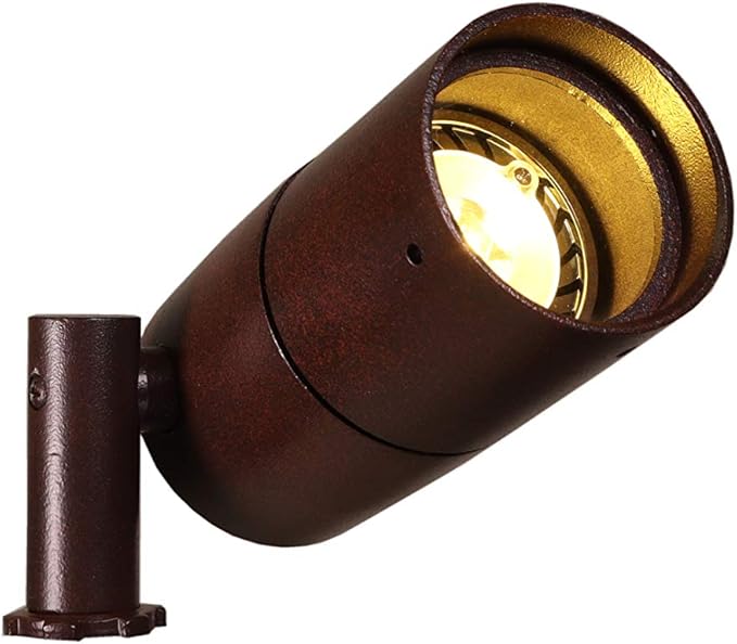 Best Pro Lighting 12V Landscape Lighting 6 Watt LED Modern Bullet Light in Rust/Brown Finish (BPL103LED)