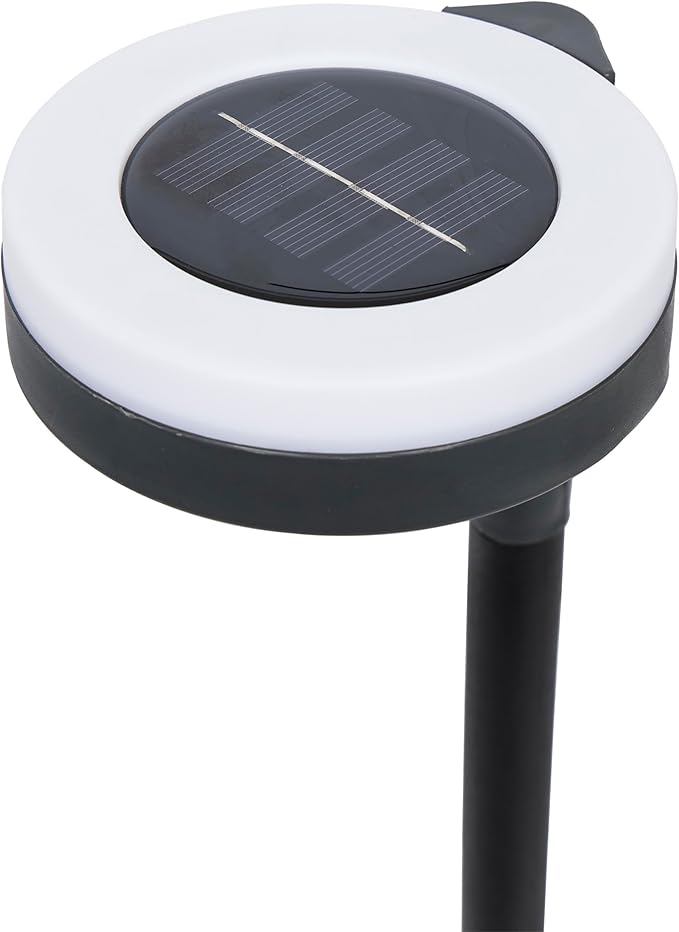 Alpine Corporation 15 Tall Outdoor Solar Pathway Light with 13 Warm White SMD 3.5LM LED for Patio Lawn Yard and Garden Black - Set of 3
