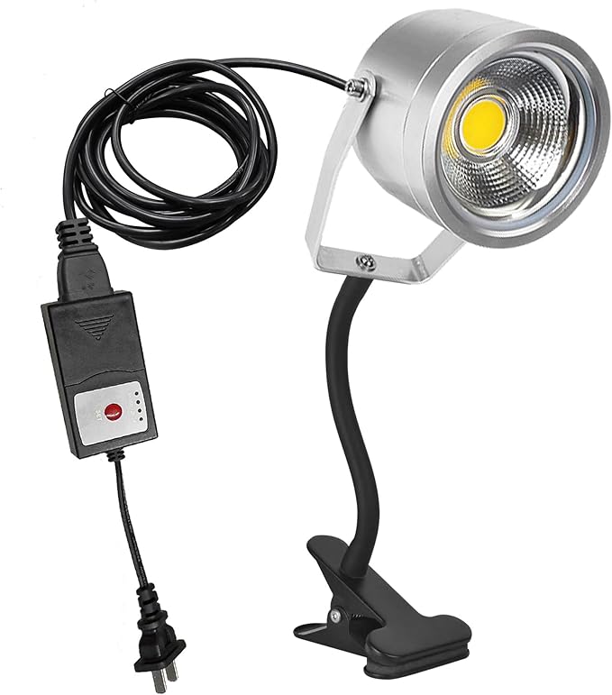 Kiven IP65 Waterproof LED Landscape Up Down Ligh LED Decorative Spotlight Lamp with Plug-in Cord and Timer for Indoor Outdoor Yard Plants Advertising Board LED Lawn Light - Sliver (10W Warm White)