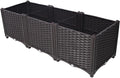 Self-Watering Raised Garden Bed Planter Box for Vegetables Flowers Herbs and Succulents – Deep Eco-Friendly PP Grow Bed (Brown + Polypropylene-2)