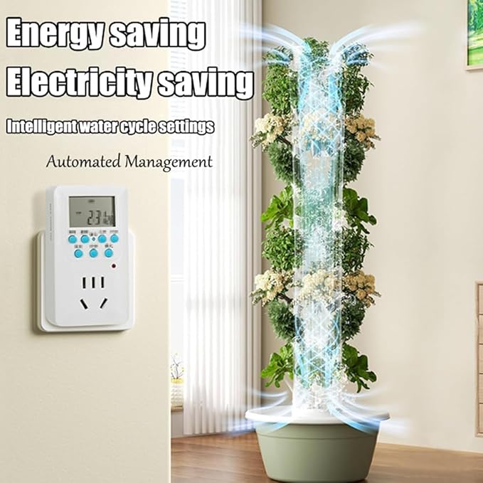 Hydroponics Growing TowerHydroponics Tower Garden Growing for Home GardenVertical Planter with LED LightHerbs and Vegetables (36holes)