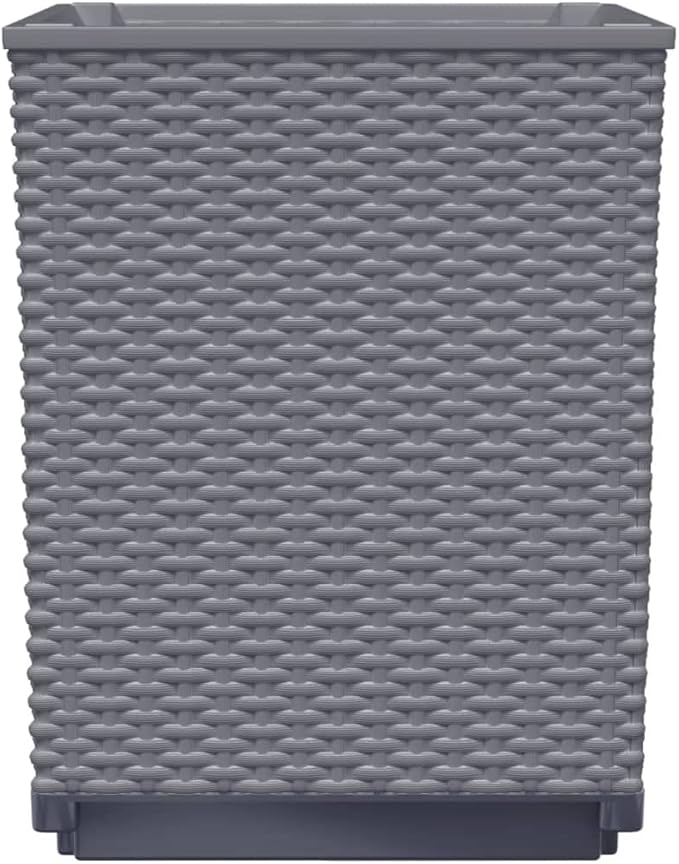 Planters 2 pcsIndustrial Rustic PlantersVegetable PlantersPlant Privacy FenceBackyard Raised BedsHerb Plantersfor PlantingPatioOutdoorYard DecorationDark Gray 11.8x11.8x14.6 Polypropylene