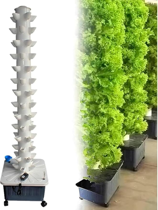 Hydroponic Planting System - 14-Layer 70-Hole Smart Garden Tower for Efficient Hydroponic Growing