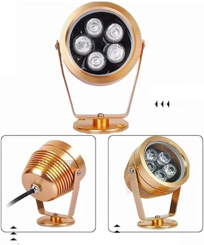 Ground LED Landscape Lights - Outdoor LED Beam Spotlight IP65 Waterproof Round Wall Lamp Rotatable Decorative Light/for Pathway Driveway Decks Stair Step Lighting(Green3W(100-240V))