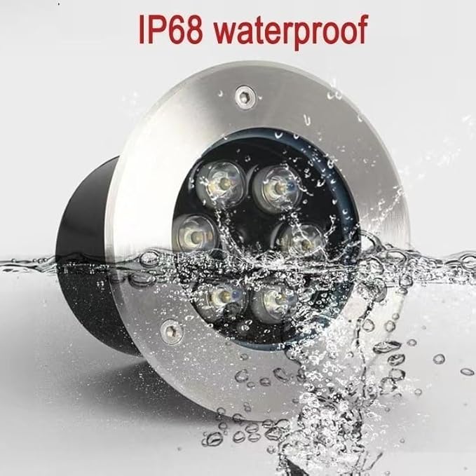 LED Landscape Lights - IP68 Waterproof Underwater Spotlight for Garden Fountain &amp Pool - 12V Submersible Ring Fountain Light 12W Blue &amp 3W White Options Available