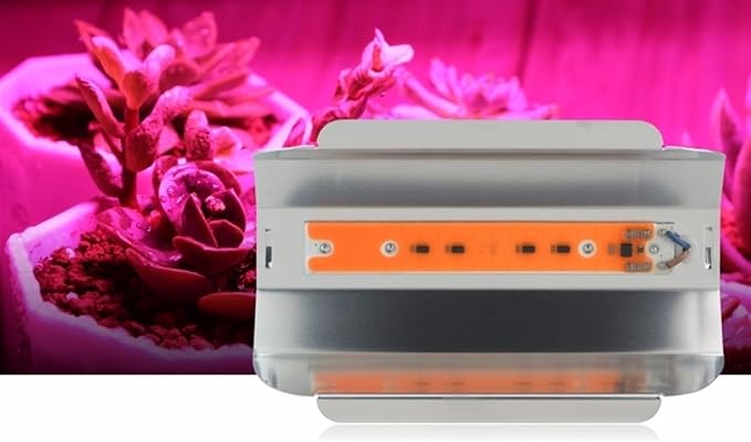 30W 50W 80W LED Grow Light AC 110V 220V Growth Floodlight Full Indoor Plant Light Greenhouse Cob Flood Grow Light(50W220V)