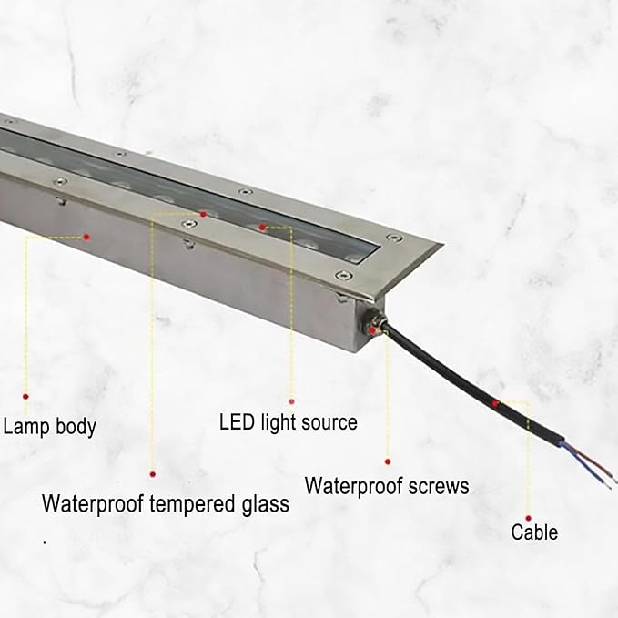 Rectangle Landscape Lights - 24V Low Voltage RGB Underwater Pool Spotlight IP68 Waterproof Fountain Lamp for Parties