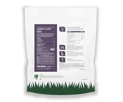 Lawn Luxe 7-0-7 100% Organic Summer Grass Fertilizer 14 lb Bag Covers 2500 sq ft
