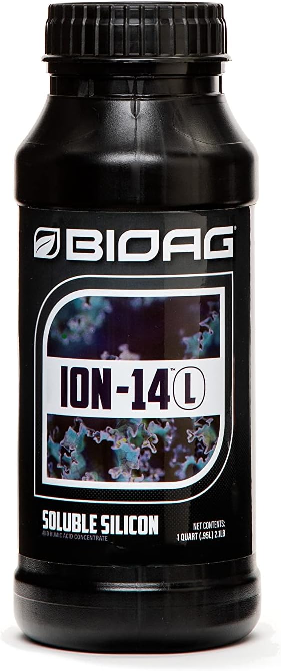BioAg ION-14 Liquid Silicon &amp Humic/Fulvic Acids (1 Quart) Silica Silicate si Carbon micronutrient Fertilizer hydroponic Indoor Garden Lawn foliar (ION-L-9999)