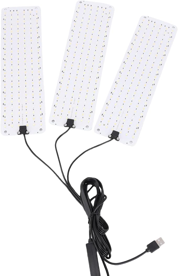 Timer Function LED Grow Lights High PPFD Full Spectrum Indoor Plant Lamp Plants 4 Heads - 16W Aluminum Material (3 Head)