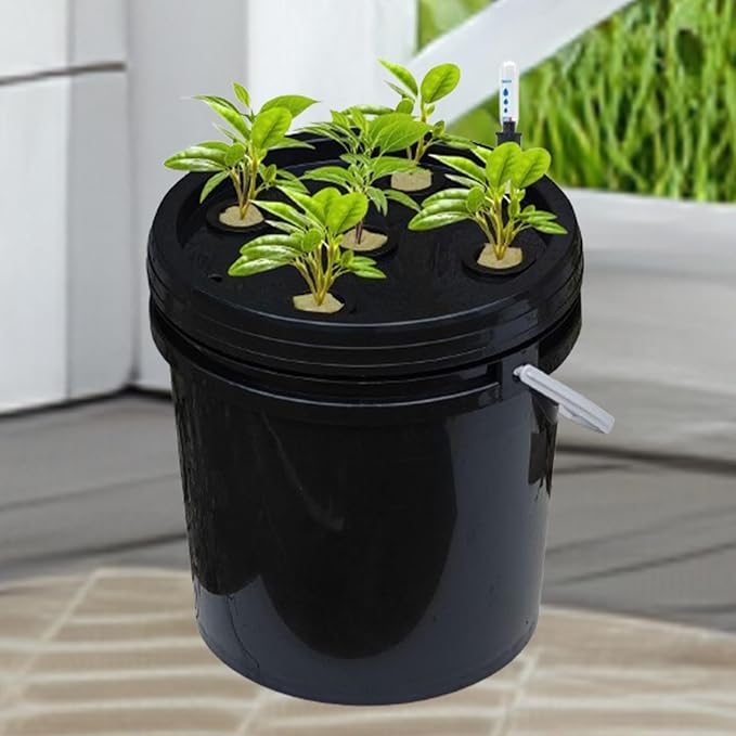 Hydroponic Growing System Kit Gardening System Grow Kit Water Leveling Device Hydroponic Buckets Kit for Lawn Balcony Home