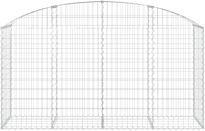 Arched Gabion Basket Large Metal Outdoor Planter Box Galvanized Steel for Flower Plant and Gardening 78.7x19.7x39.4/47.2