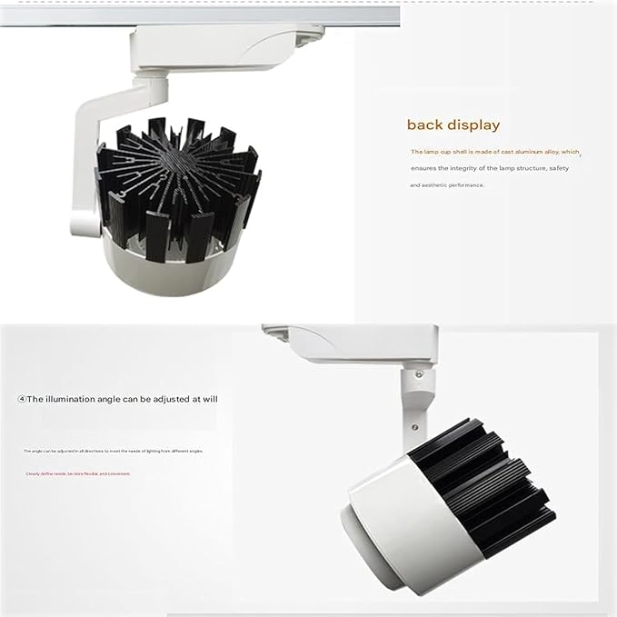 LED Track Light Clothing Store Spotlight Background Wall Showroom SpotlightS Surface-Mounted COB Track Lighting 20W 30W 35W(20wWhite)