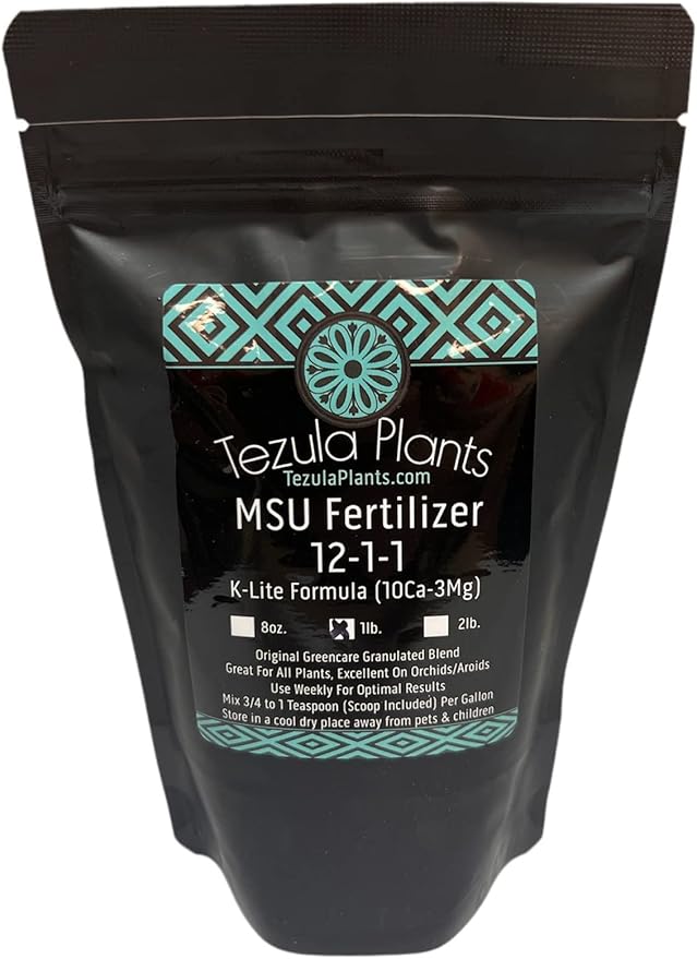 Orchid Fertilizer (MSU) 1lb Bag K-Lite (12-1-1-10Ca-3Mg) Excellent for Orchids &amp Houseplants - Urea Free (Greencare)