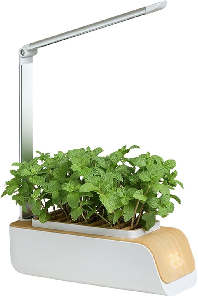 Intelligent Adjustable-Height Grow Station with 4 Light Modes &amp Hydroponic Systems for Home Farming Aluminum Alloy Hydroponic Planter