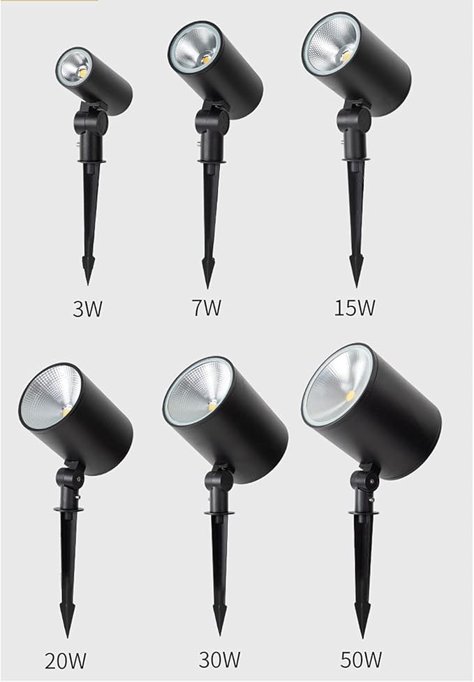 LED Outdoor Garden Spotlight IP65 Waterproof Landscape Lighting Lawn Ground Light High-Brightness Round Garden Light 6 Optional