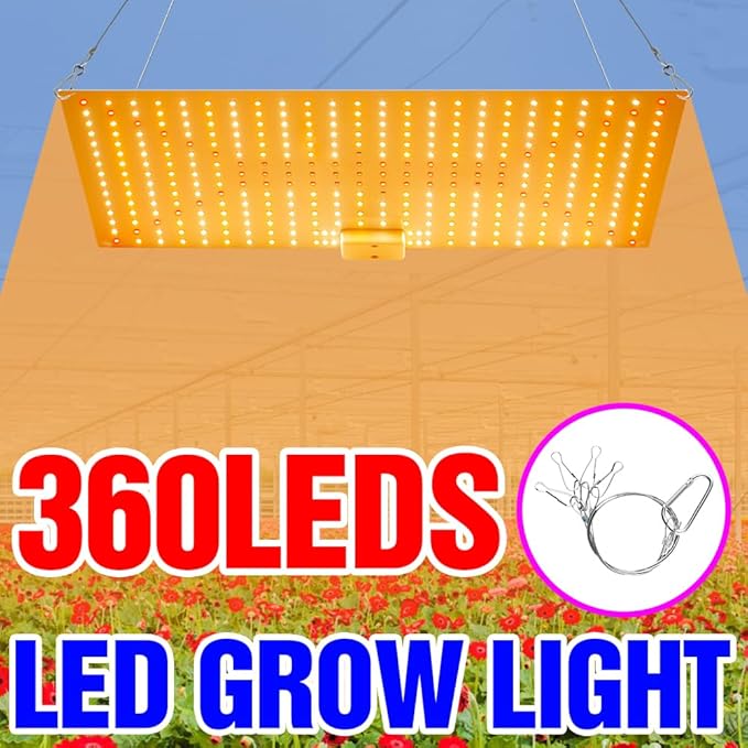 2PCS 1200W LED Planting Lights 360leds Full Sperturem Grow H1 Lamp Use with 2835 SMD Sunlight Full Spectrum Grow Lights for Seeds Indoor Plants Veg and Bloom Grows Lamps with UV IR &amp Driver Dimmab