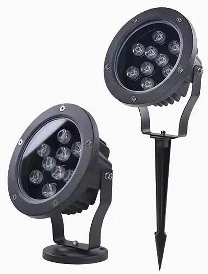 Led Beam Light - Outdoor Spotlight AC 220V Round LED Floodlight IP65 Waterproof Triple Plug-in Tree Lamp Garden Courtyard Greening Lawn Projection Tree Landscape Spotlight(RedA-36W)