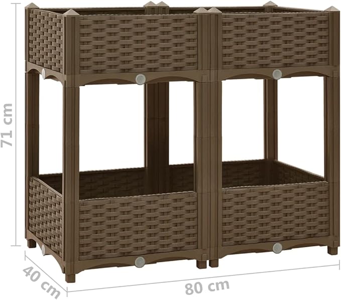 SKM Raised Bed 80x40x71 cm Polypropylene (Weight-13KG)-6520