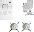 2 Pcs Hydroponic Growing System Self-Watering Microgreen Grower Adapter Kit for Regular Mouth Mason Jars &amp Soda Bottles with Carbon Fiber Style Design Indoor Herb Planter (White)