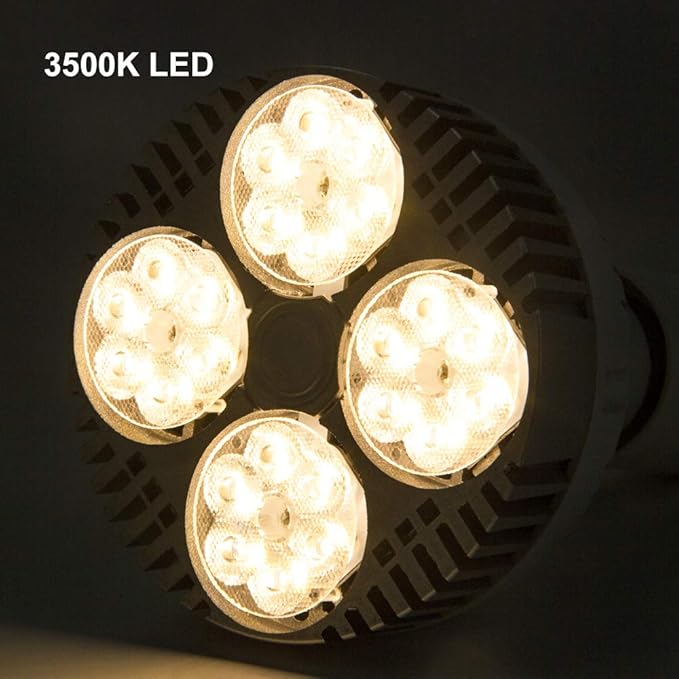 CANAGROW LED Grow Light 35W Full Spectrum Grow Light Bulb Plant Light for Indoor Plants Growing Lamps for Hydroponics Greenhouse Succulent Houseplants Vegetable