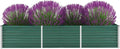 Garden Raised Bed Galvanized Steel 94.5x31.5x17.7 Green