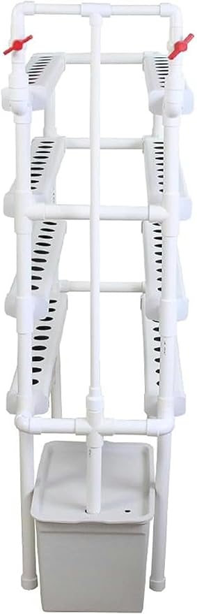 Hydroponics Growing SystemVertical Hydroponic Growing Systems PVC for Plant Leafy Vegetable with Pump System with Grow Baskets and Sponges