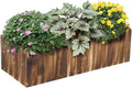 Raised Planter Box Garden Scalloped Edge Wooden Raised Garden Bed 40x16x12