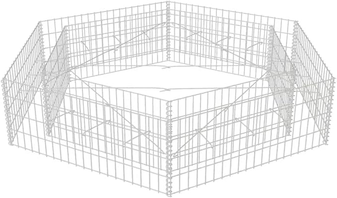 Hexagonal Gabion Raised BedOutdoor Planting BoxesIndustrial Rustic PlanterBrooder BoxGabion Raised BedPatio Plantersfor Home Decorate Indoor Outdoor78.7x68.1x15.7