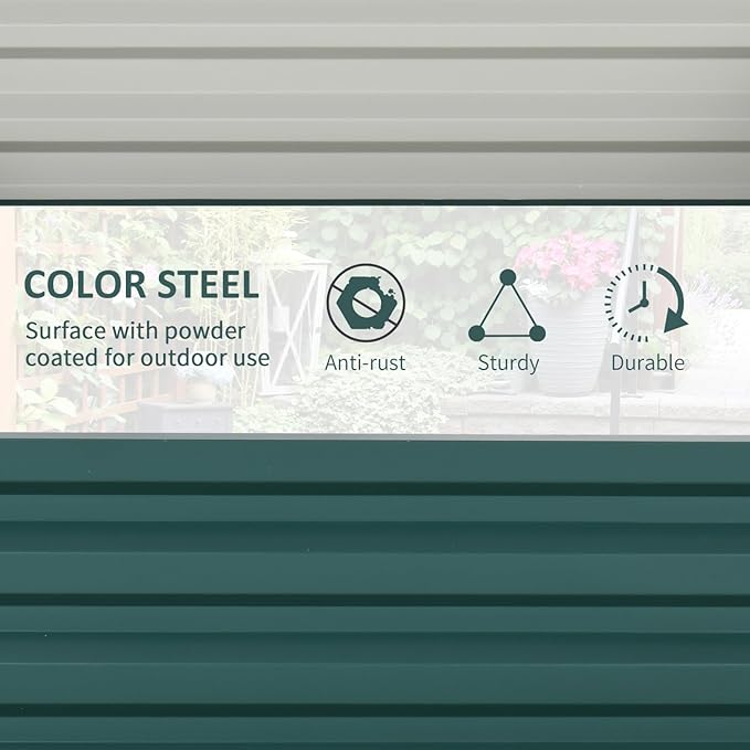 Galvanized Raised Garden Bed 4' x 4' x 1' Metal Planter Box