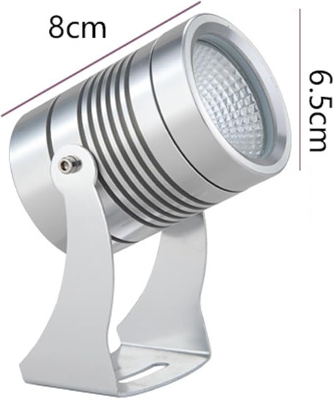 Outdoor Spotlights - LED Rotation Floodlights 220V Long Distance Spotlight Led Beam Light IP67 Waterproof Landscape Gardening And Greening Courtyard Tree Lawn Lights(Warm lightSilver 10W(220V))