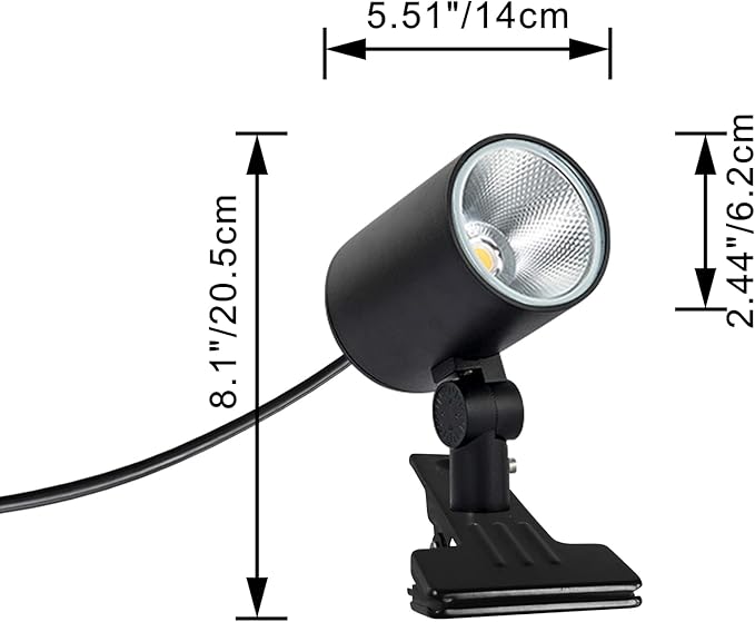 Kiven IP65 Waterproof LED Landscape Clamp Light LED Decorative Spotlight Lamp with Plug-in Cord and Timer for Indoor Outdoor Yard Step Statue LED Lawn Light (5W Warm White)