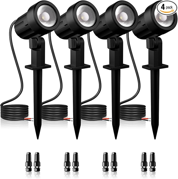 ZZXX Low Voltage Landscape Lighting 3000K Warm White 4 Pack
