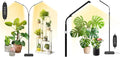 Plant Grow Light Dual Head 40W Indoor Growing Lights144LEDs Full Spectrum Wide Illumination Area 63IN Adjustable Height Stand 10 Dimmable 3/9/12H Auto Timer Floor Lamp for Plants Growth