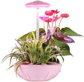 Hydroponic Growing Systems Height Adjustable Indoor Herb Garden Kit with Lamp Hydroponic Self-Watering Automatic Germination Kit for Herbs &amp Vegetables (Pink)