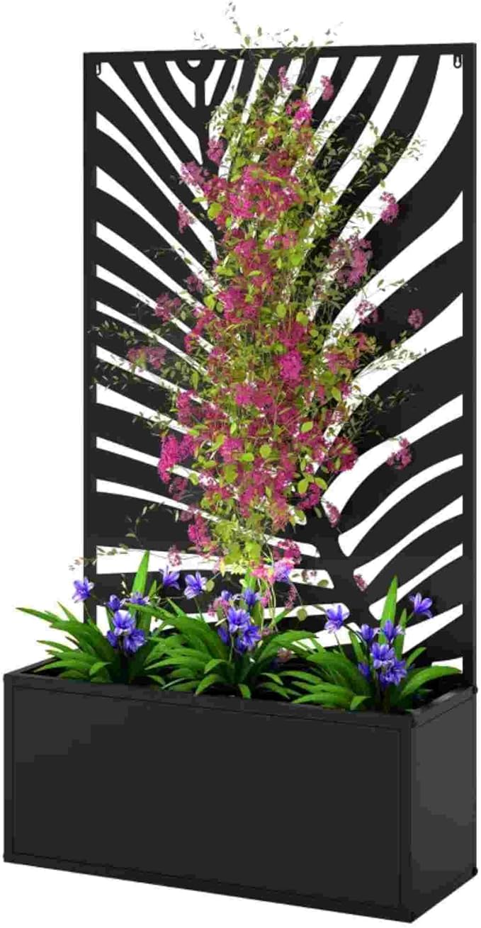 2-in-1 Freestanding OR Wall Mounted Raised Garden Bed Convertible Planter for Ground &amp Vertical Gardening - Versatile Flower &amp Herb Bed with Mounting Hardware Fits Patio Deck or Fence