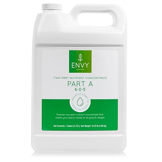 ENVY Part A (6-0-5) NPK - Part A of Two-Part Base Nutrients for Hydro Soil &amp Coir (Part A 4-Gallon Case)