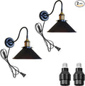 2-Pack Hook Mounted Plant Light Full Spectrum 4500K 10W Adjusted Light Beam Range 15-60° Wall Lamp Industrial Style for Flowers Growing Indoor Plants