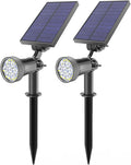 Warm WhiteOutdoor Solar Spotlight 30 LEDs Solar Lights Auto On/Off with 3 Modes IP65 Waterproof Landscape Lighting Garden2Pack