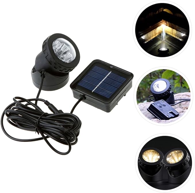 Solar Powered Underwater Spotlight for Fish Tanks Decorative Light for Garden Pool and Outdoor Events Energy Efficient Warm Illumination