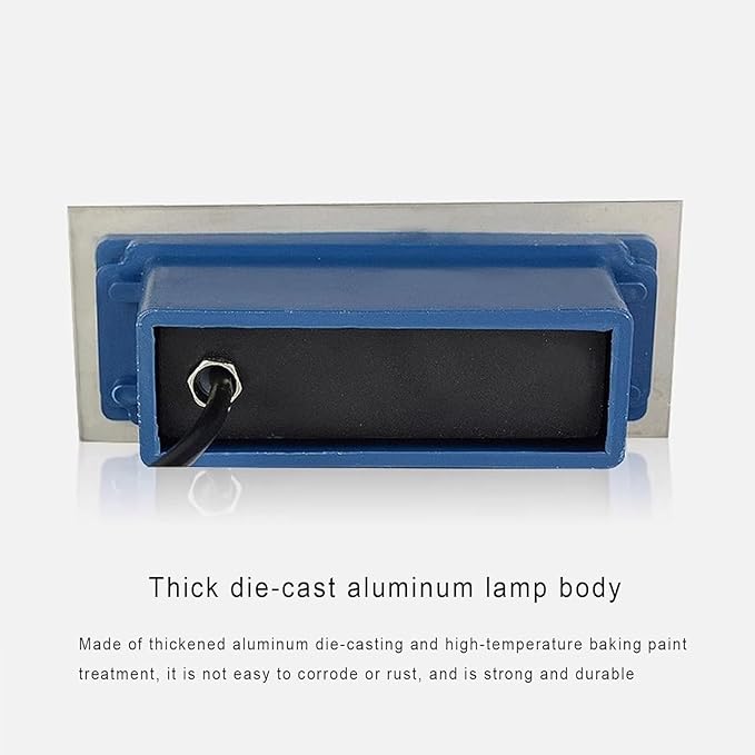 Embedded Stair Corner Ground Lights IP65 Waterproof Outdoor Landscape Lamp 5W Rectangular LED Beam Spotlight Garden Courtyard Underground Lights(Warm White Light5w(111-240v))